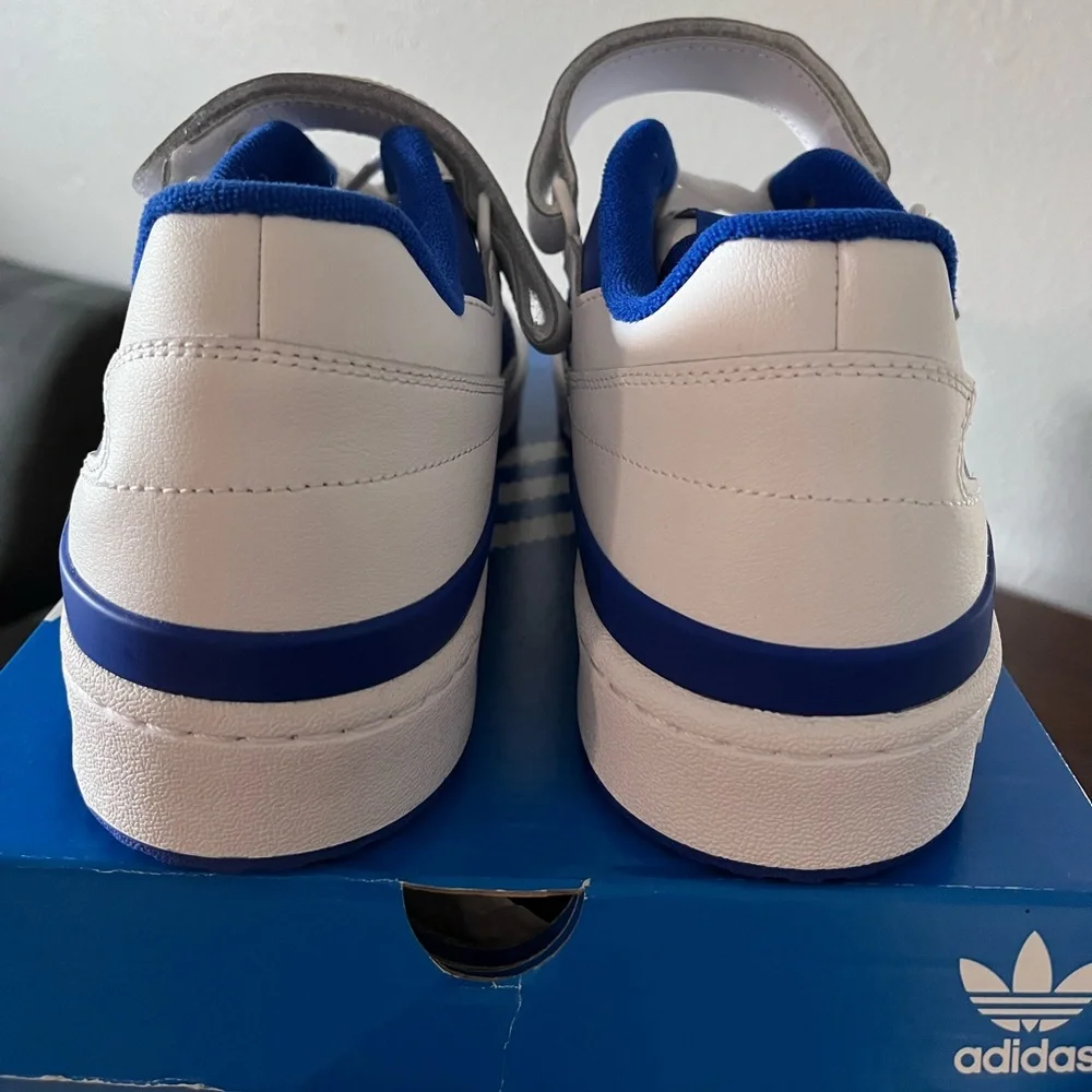 NWT Adidas Originals Men's Forum Low Shoes - White & Blue - FY7756_4
